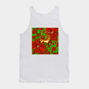 Reindeer and Poinsettia Tank Top